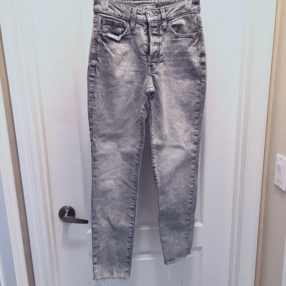 Old Navy-4 Pairs-Black, Gray, Blue-Size 0-Distressed-High Rise-OG Straight-Droit - Picture 5 of 15